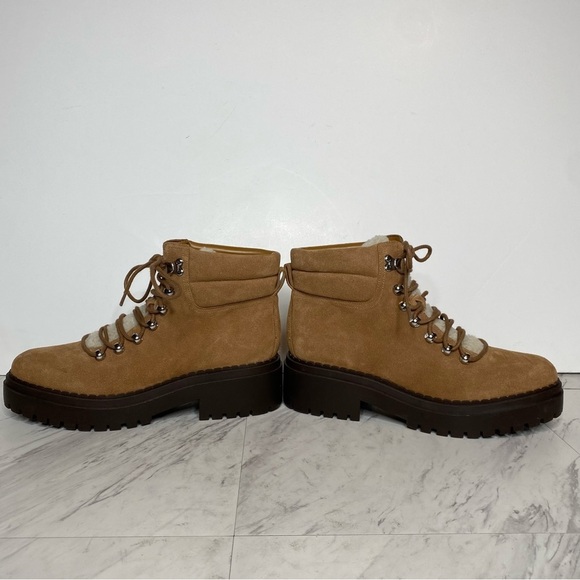Marc Fisher Nairy Brown Suede Lace Up Hiking Bootie 9 1/2 M - Picture 8 of 16